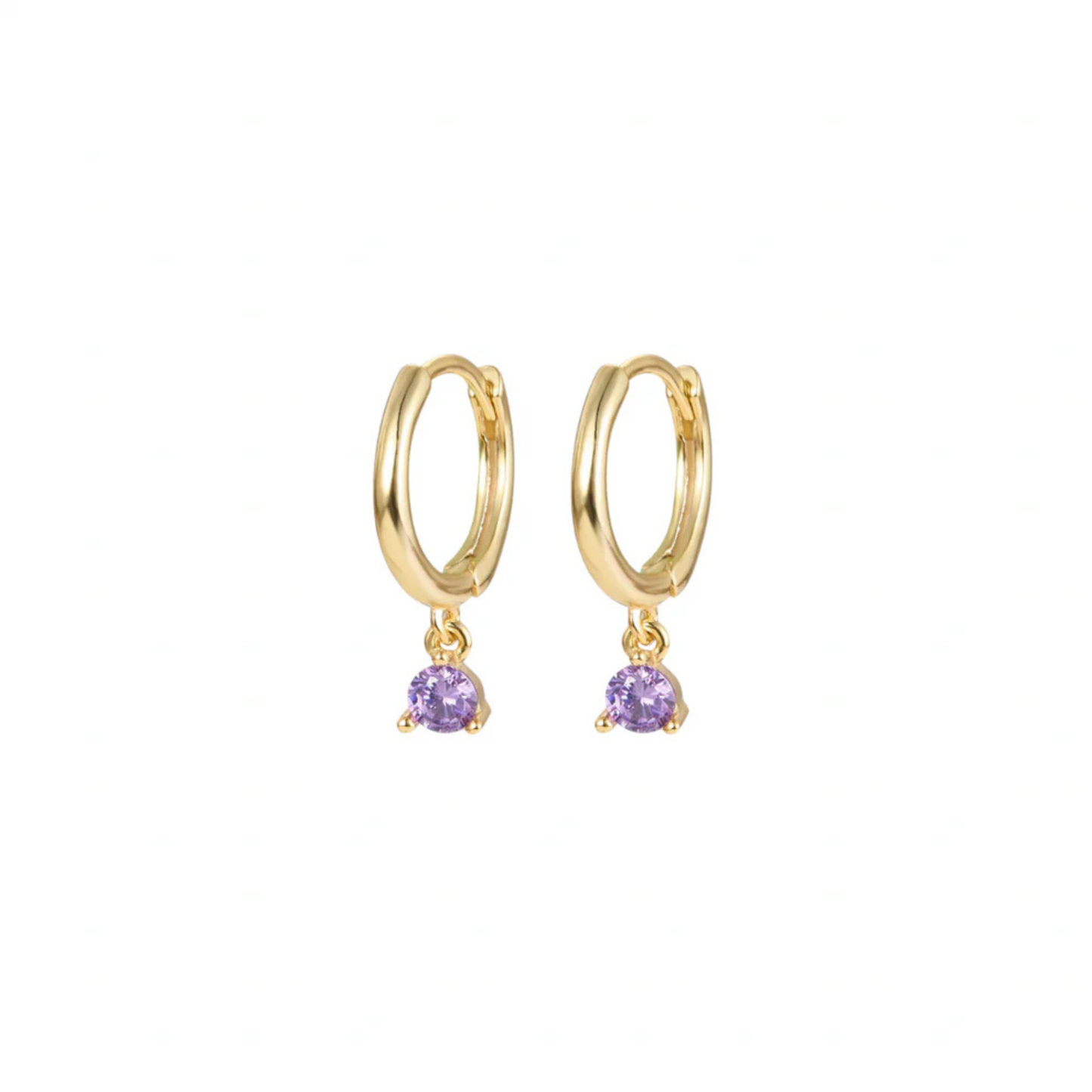 Glimmer Lavander Hoops