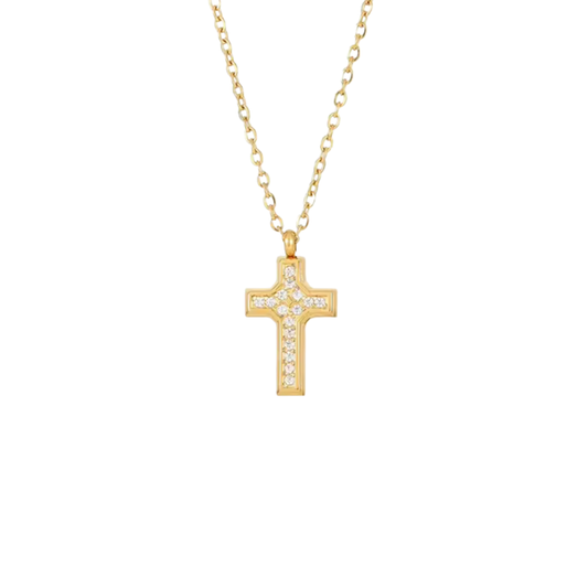 Delicte Golden Cross Necklace