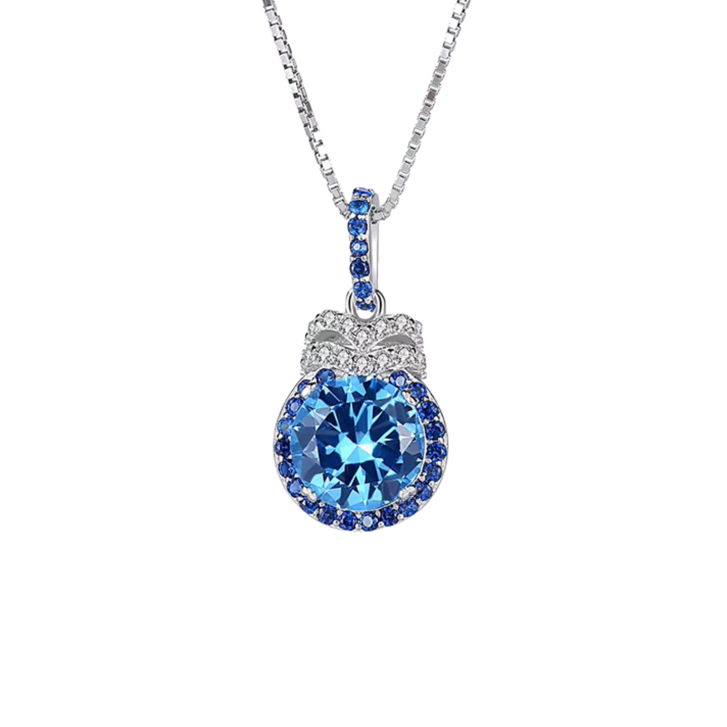 Pure Blue Spark Necklace