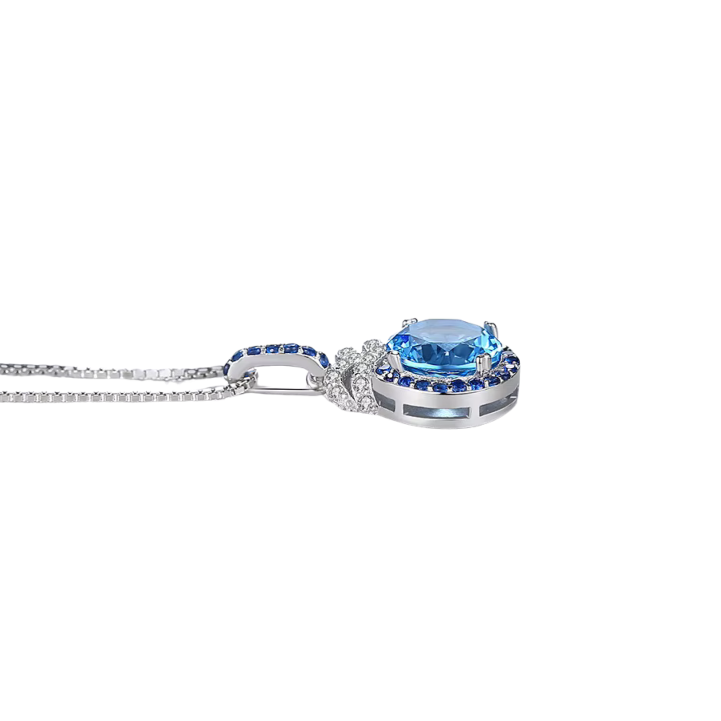 Pure Blue Spark Necklace