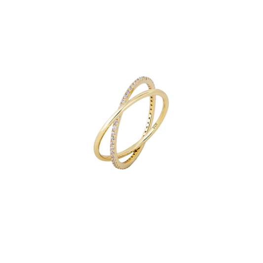 Double Loop Gold Ring