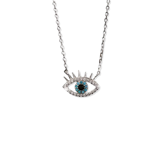 Alexa Silver Eye Necklace