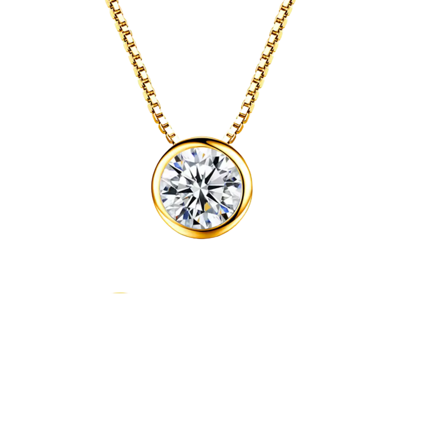 Bezel Round Spark Necklace