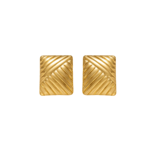 STRIPED SQUARED EARRINGS