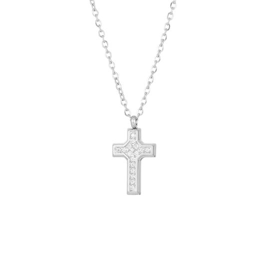 Delicte Silver Cross Necklace
