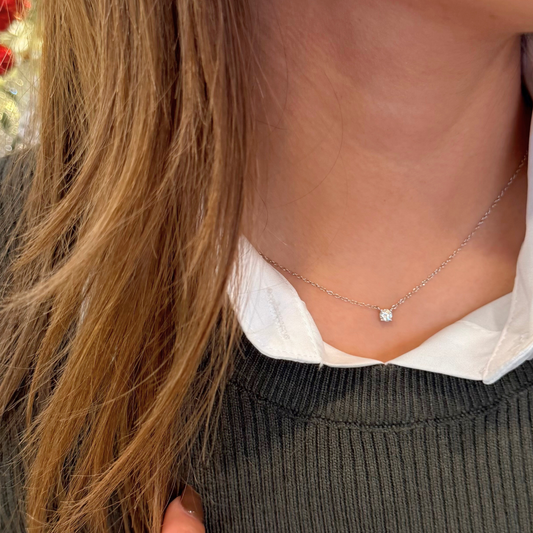 Silver Necklace Point 4Mm