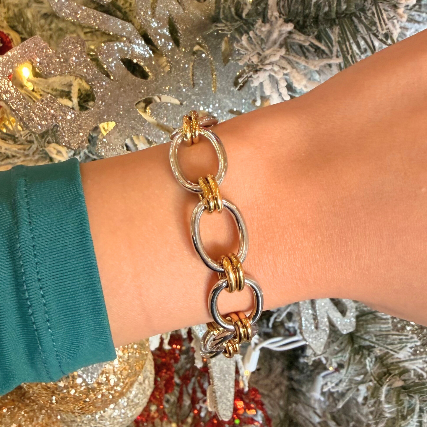 Golden Bracelet Dual Chunky