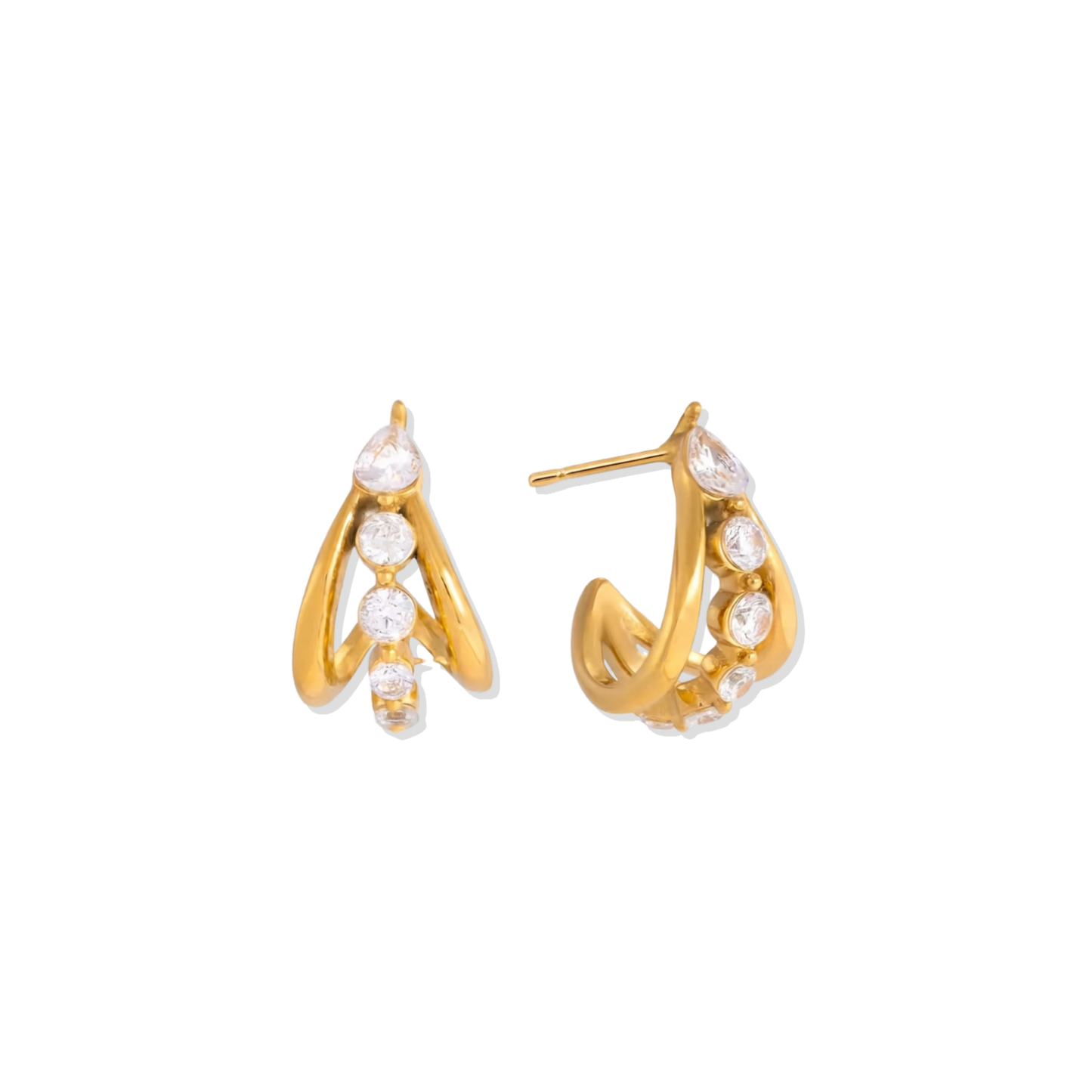 3 Layers Hollow Earrings