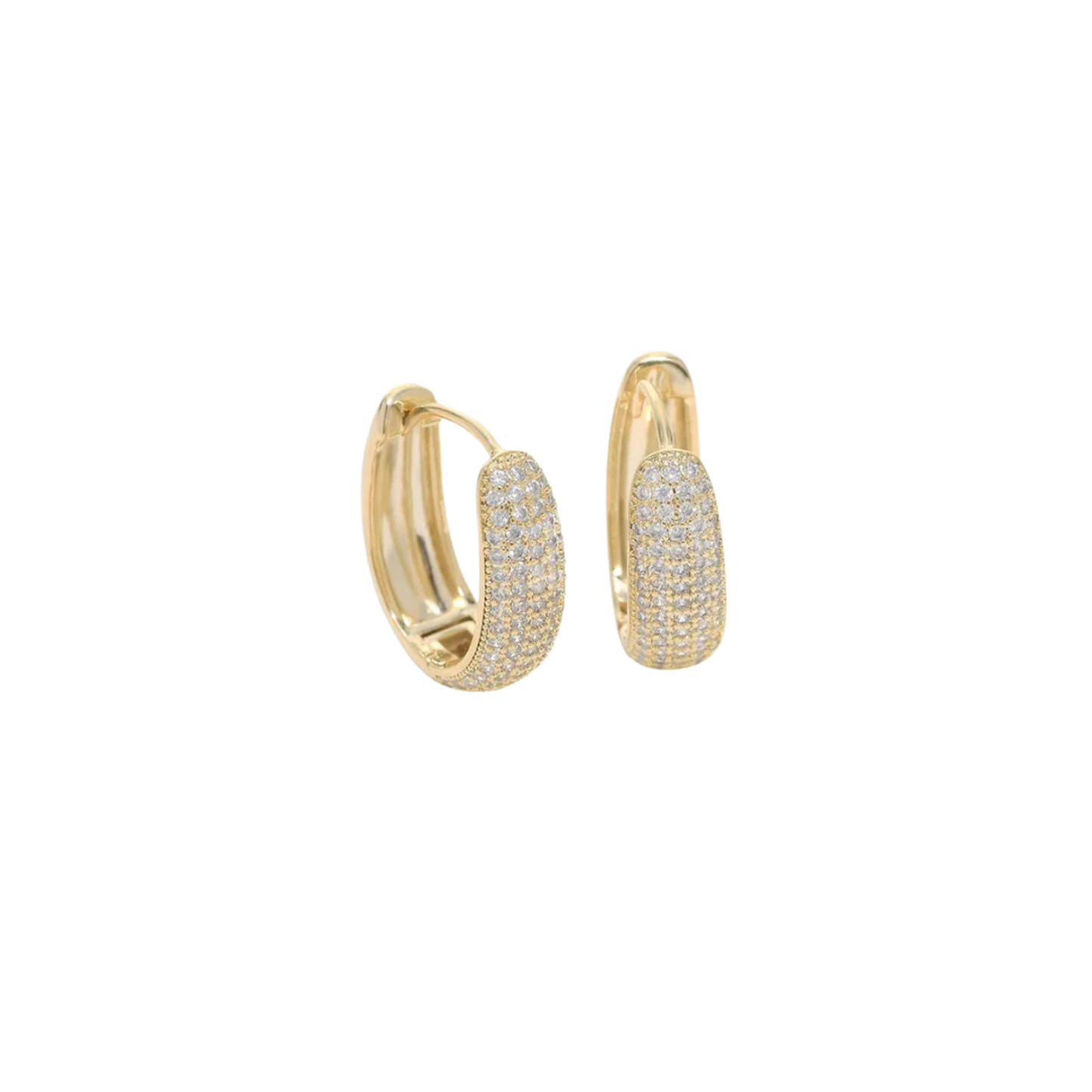Bold Sparkle Hoops Golden