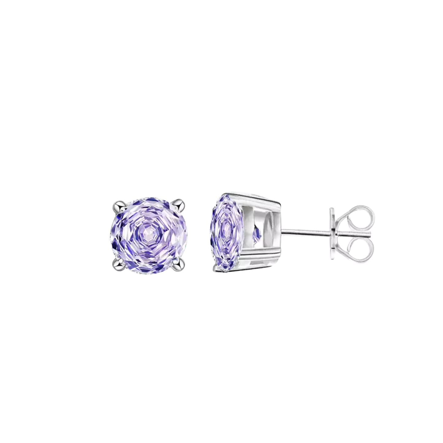 Miranda Lilac Rose Silver Studs