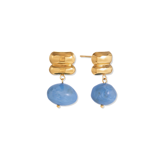 Geometric Blue Earrings