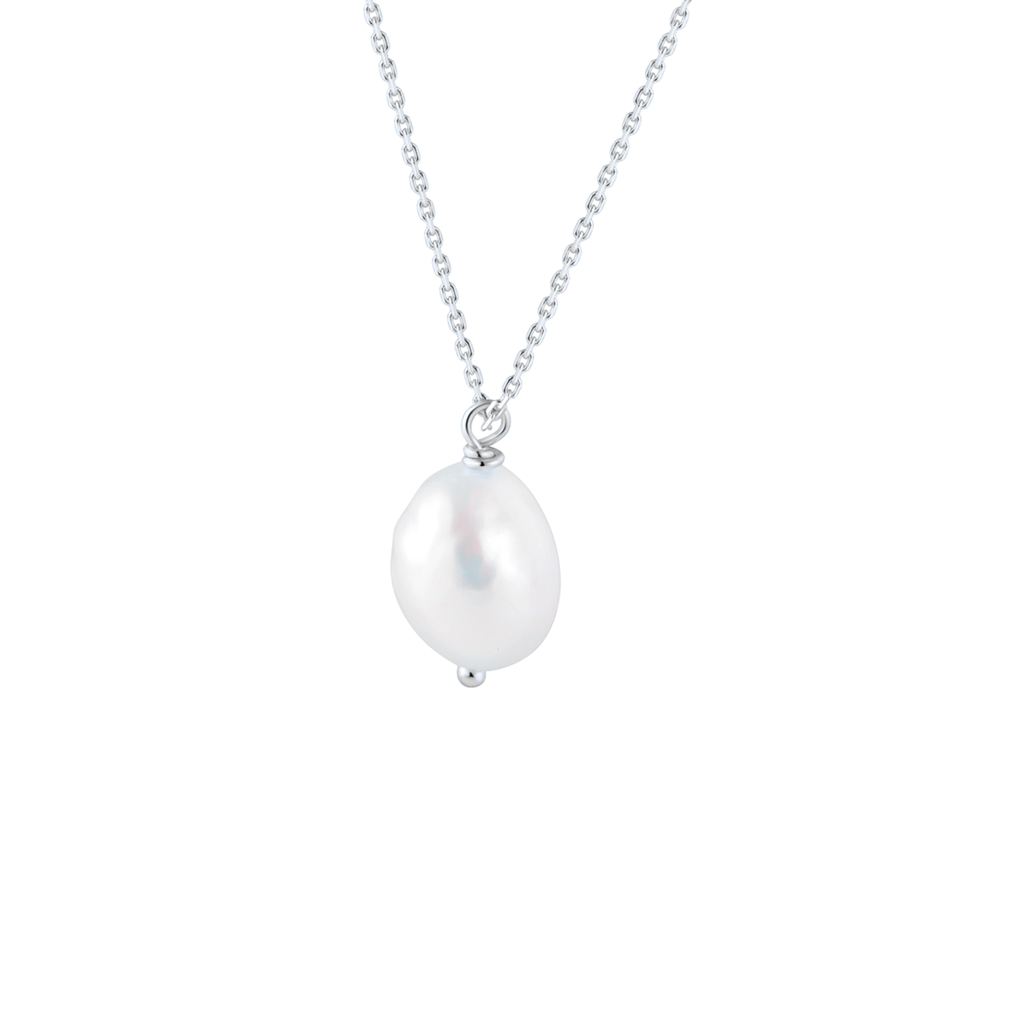 Silver Necklace Pearl River