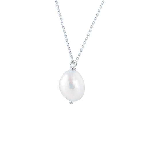 Silver Necklace Pearl River