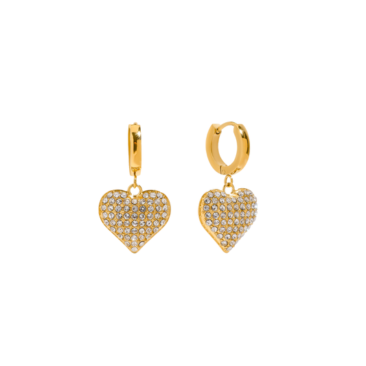 Golden Hoops Heart