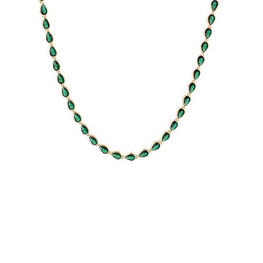 She Is A Gem Emerald Drop Necklace