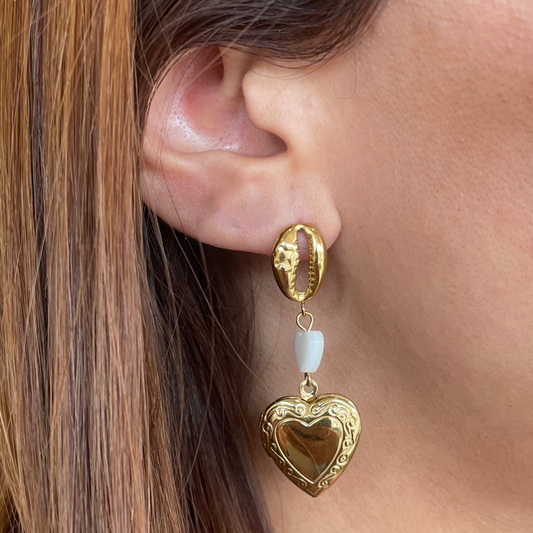 Heart of the sea golden earrings