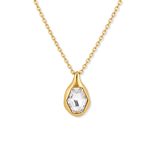 Golden Necklace Sophia Crystal