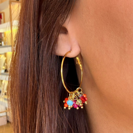 Multicolored Stone Earrings