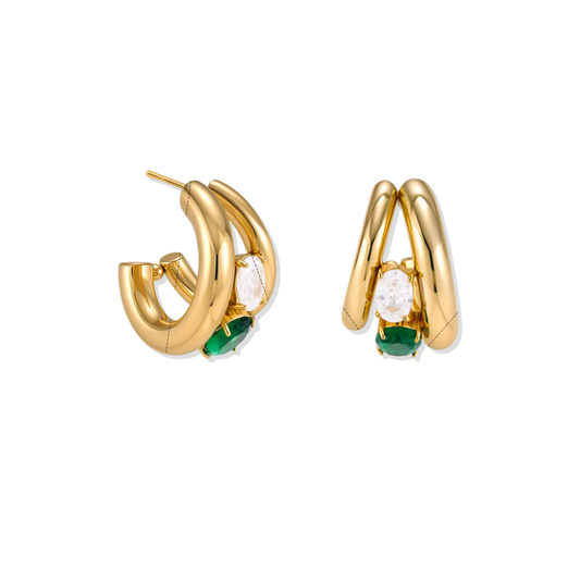 Green Oval Hoops