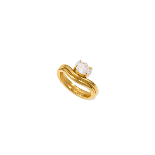 Layer Wave Golden Ring