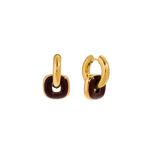 Golden Cherry Brown Hoops