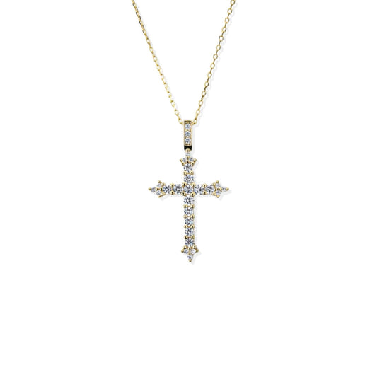 Cross Sparkle Golden Necklace