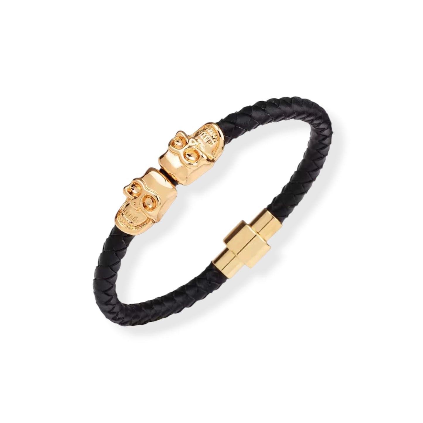 Eloy black golden skull bracelet
