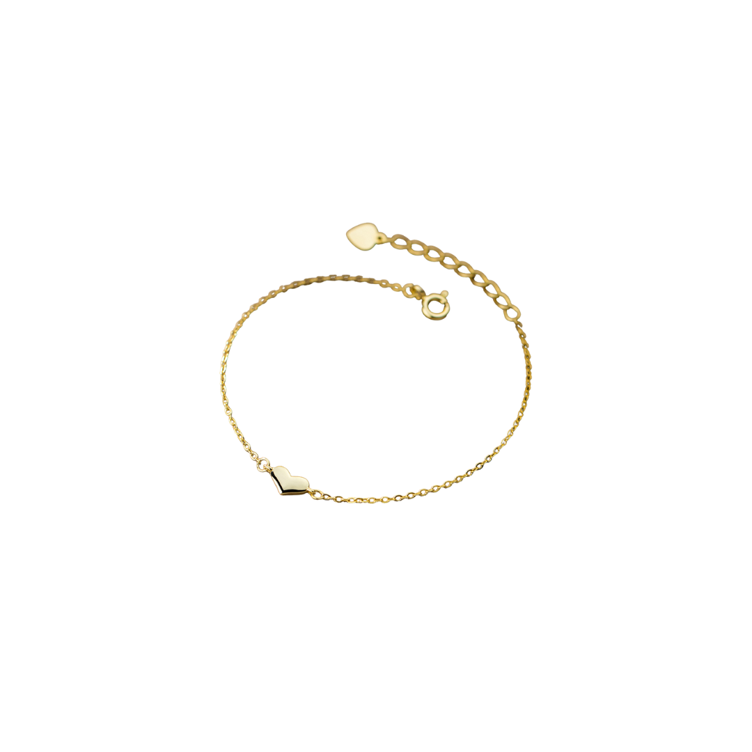 Plain Gold Heart Bracelet