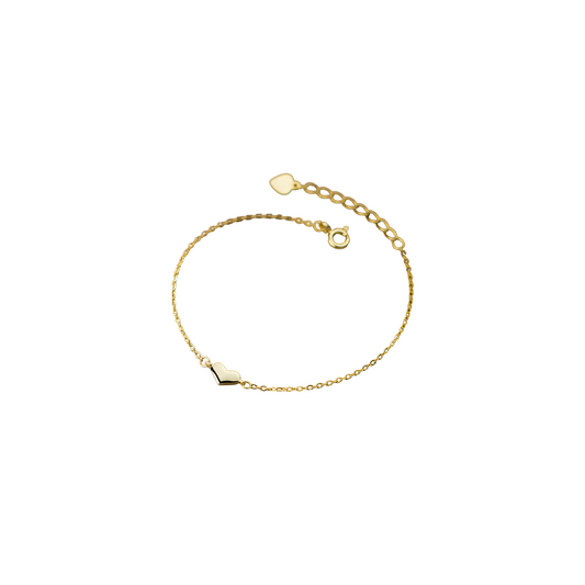 Plain Gold Heart Bracelet