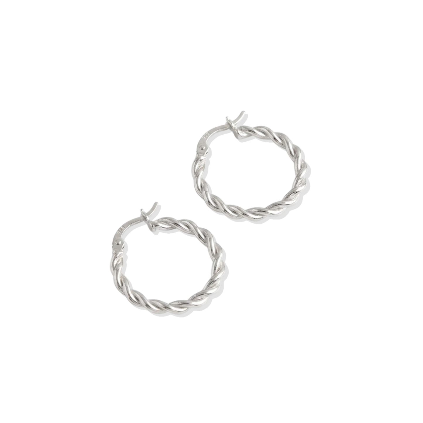 Silver Twist & Loop Hoops