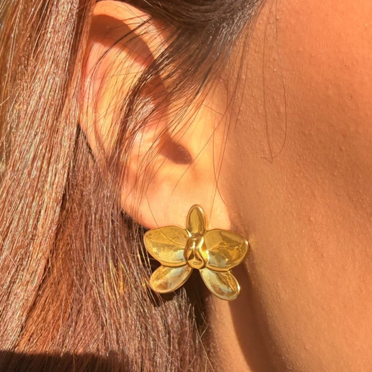 Golden Flower Earrings
