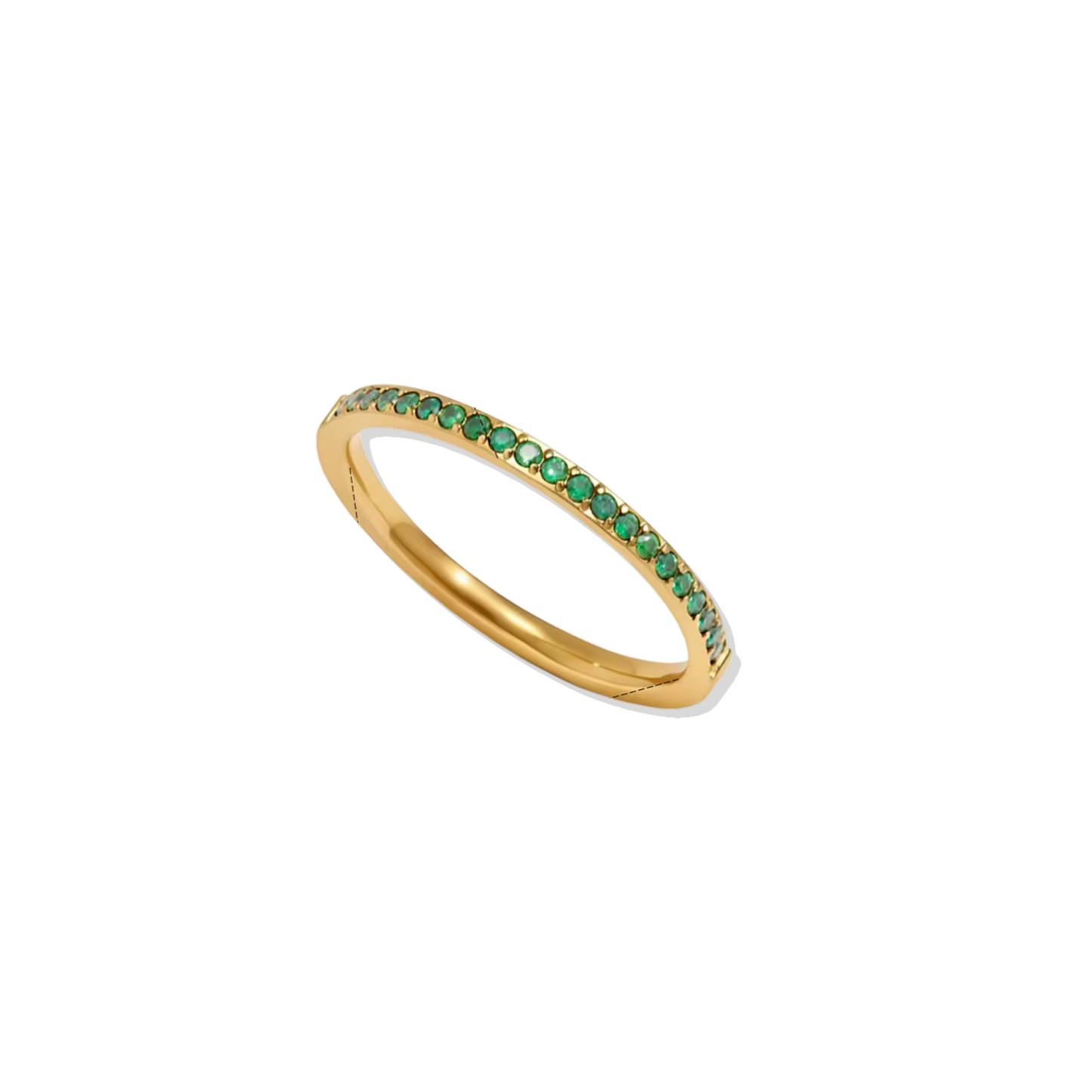 Pave Green Ring