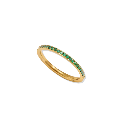 Pave Green Ring