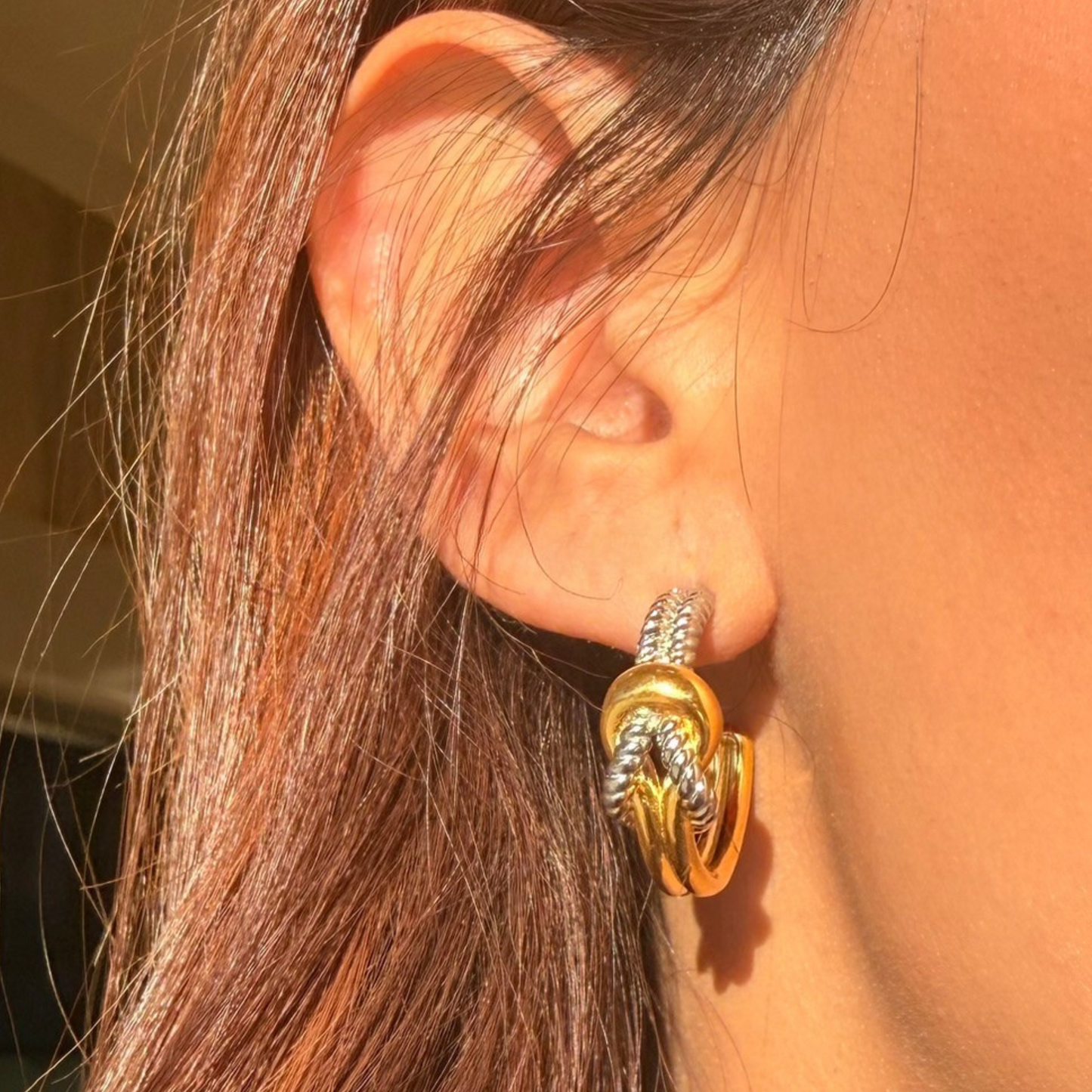 Large Double Hoop Earrings