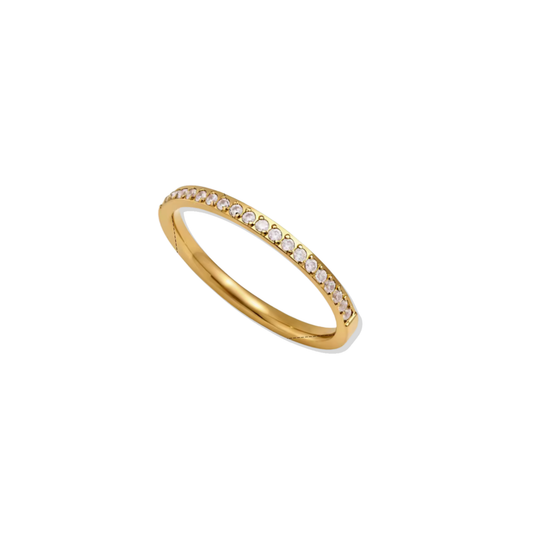Pave White Ring