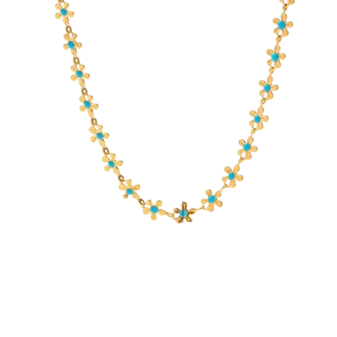 TURQUOISE DAISY NECKLACE