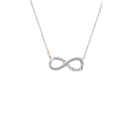 Infinity silver necklace