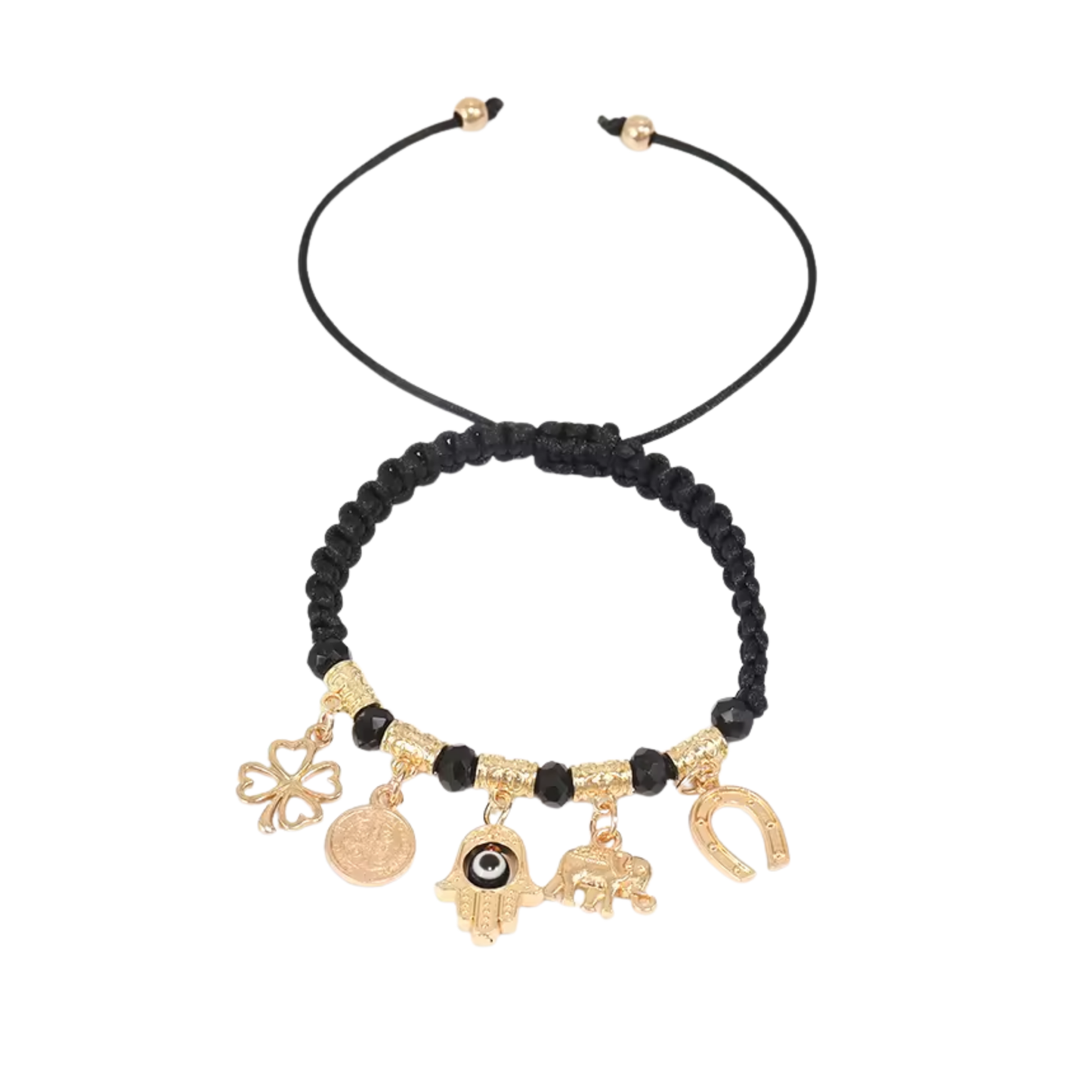 Evil Eye Charms Black Bracelet