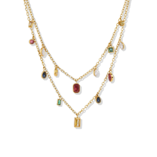 Colorful Geometric Necklace