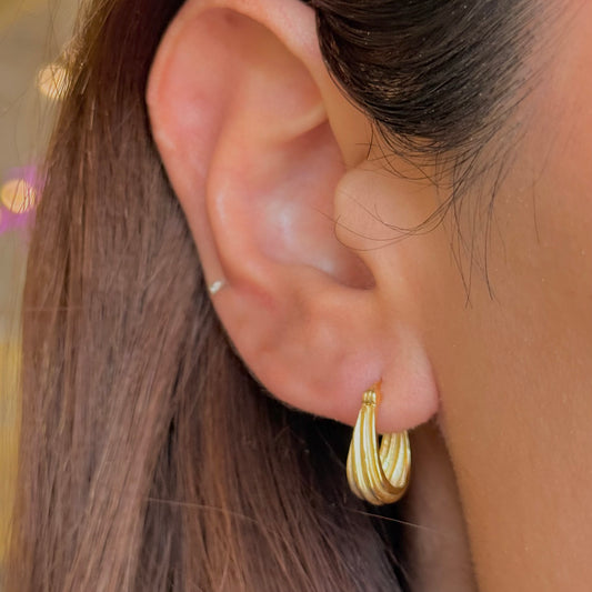 Golden Infinity Band Hoops