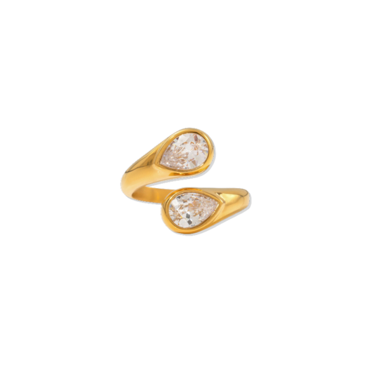 Open Chunky Crystal Ring