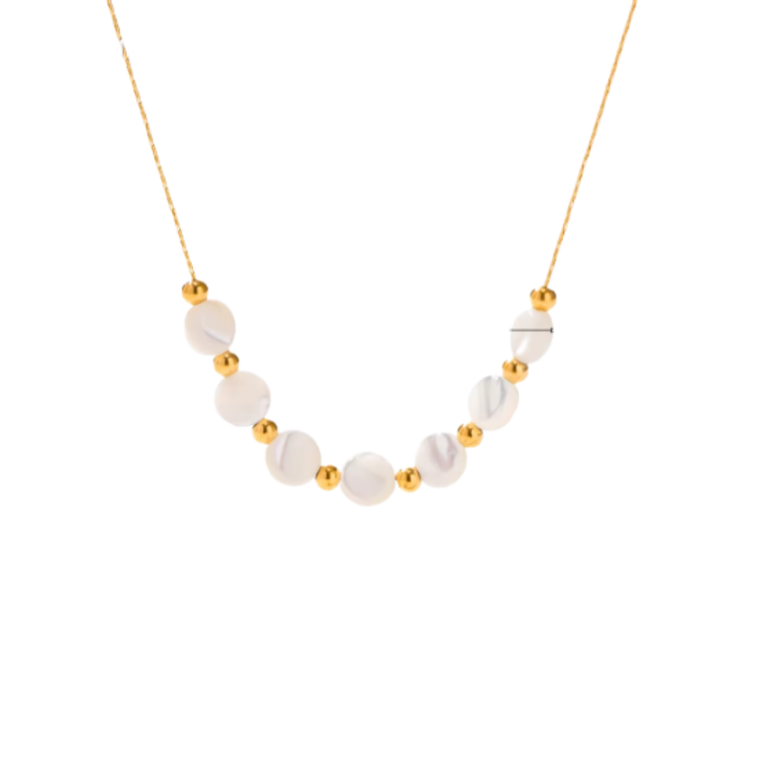 SEVEN PEARL GOLDEN NECKLACE