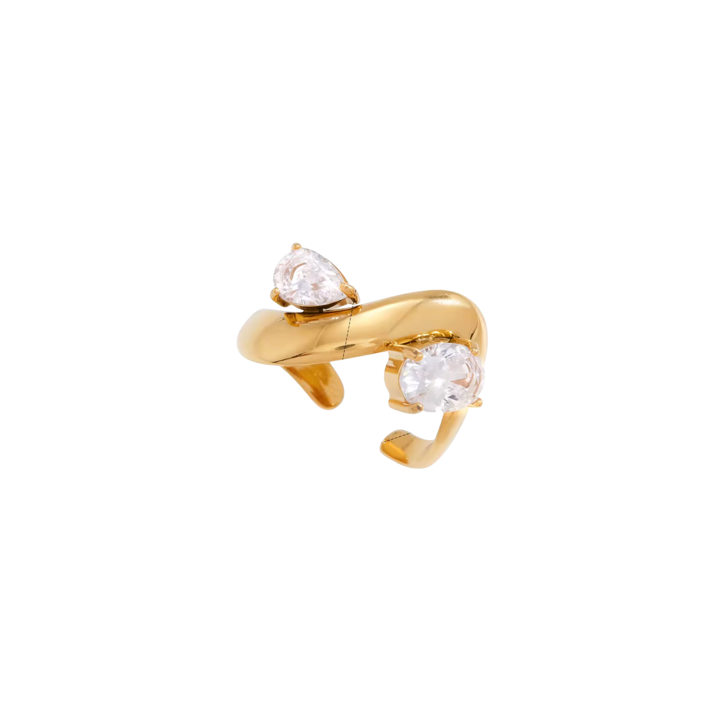Double Spark Golden Ring