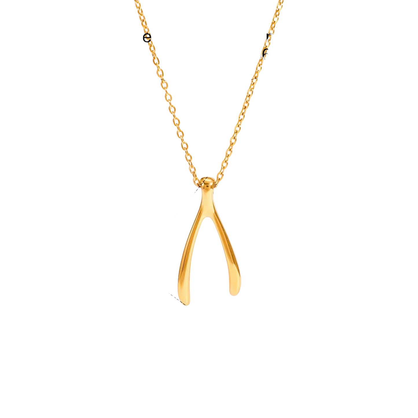 Golden Necklace Wishbone