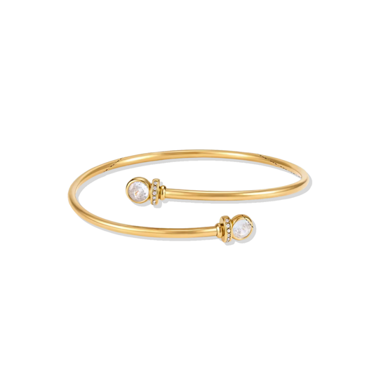 Open Clear Golden Bracelet