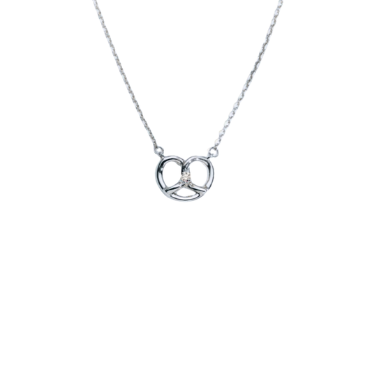 SILVER PRETZEL NECKLACE