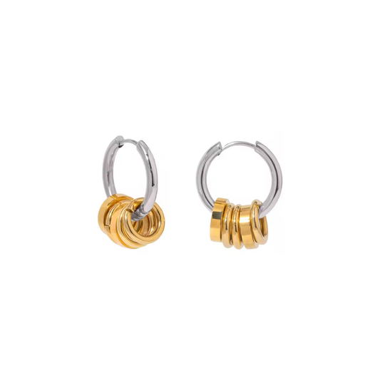 FIVE LINK SMALL HOOPS