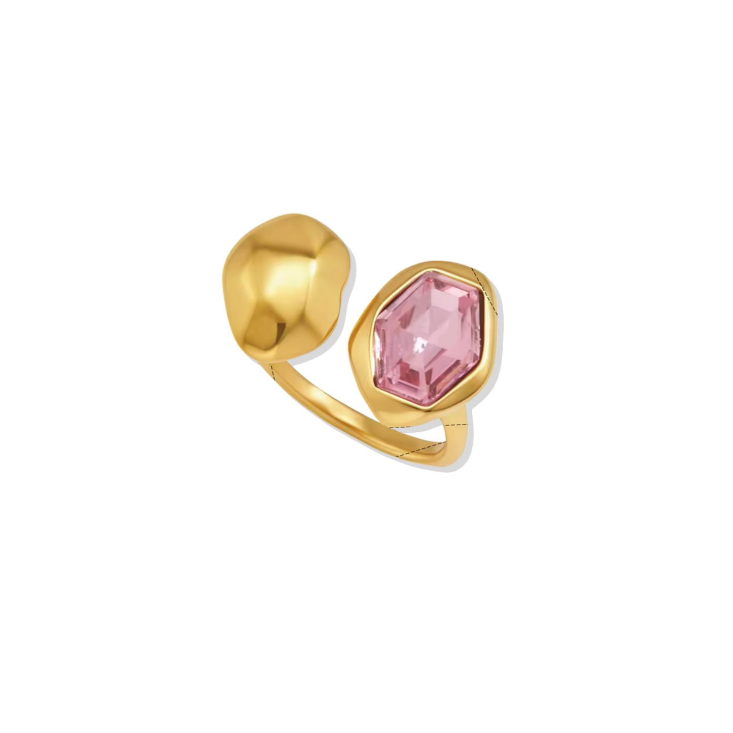 Open Pink Chunky Ring