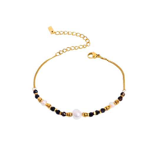 Black And Pearl Bracelet
