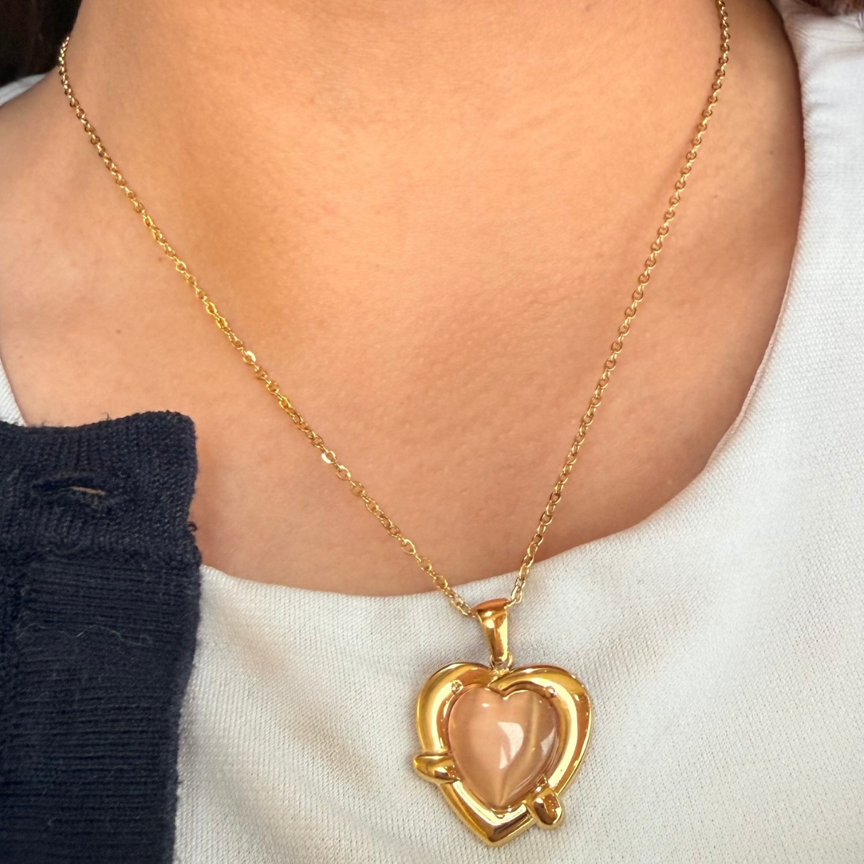 Pink Heart Necklace